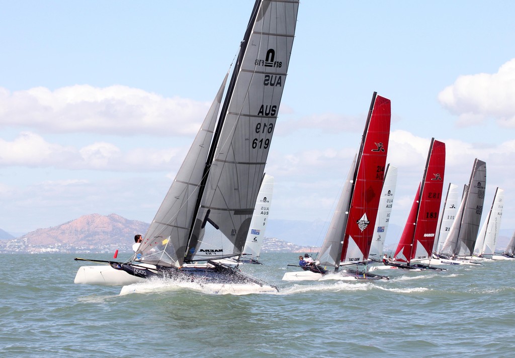 F18s all in a row. Fantasea 2011 F18 Australian Championships  part of Sealink Magnetic Island Race Week 2011 ©  SW